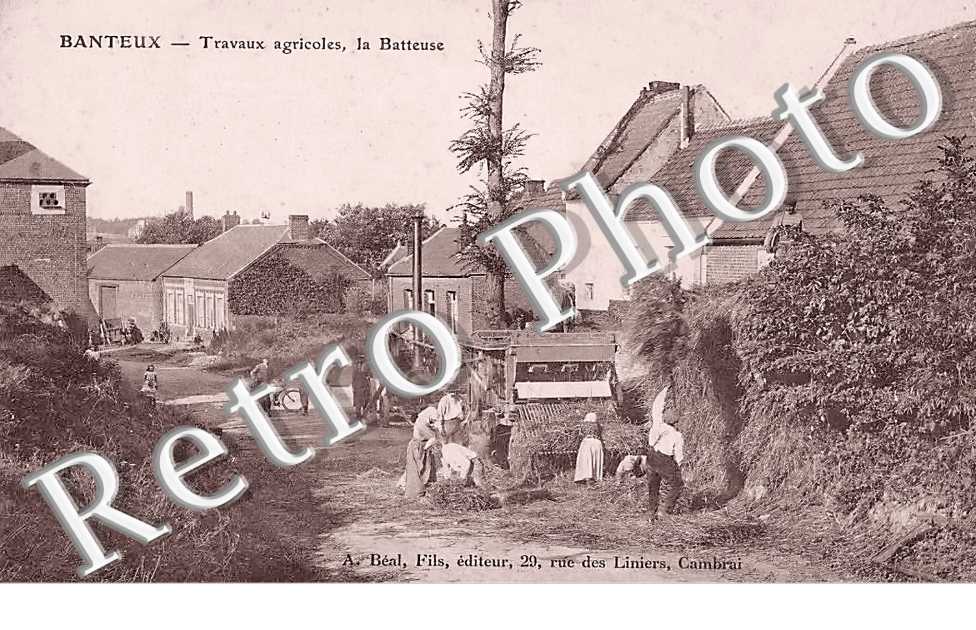 travaux agricoles, la batteuse
