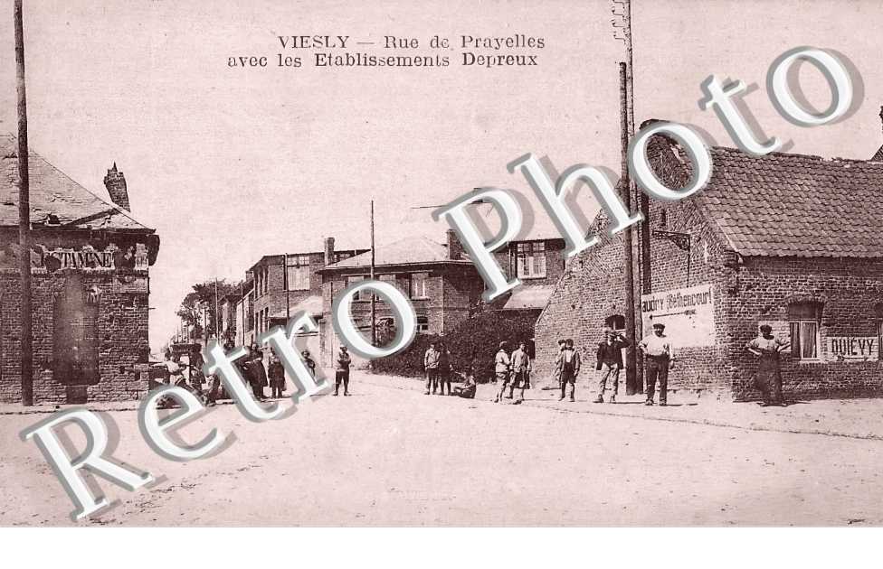 rue de Prayelles avec les établissements Depreux