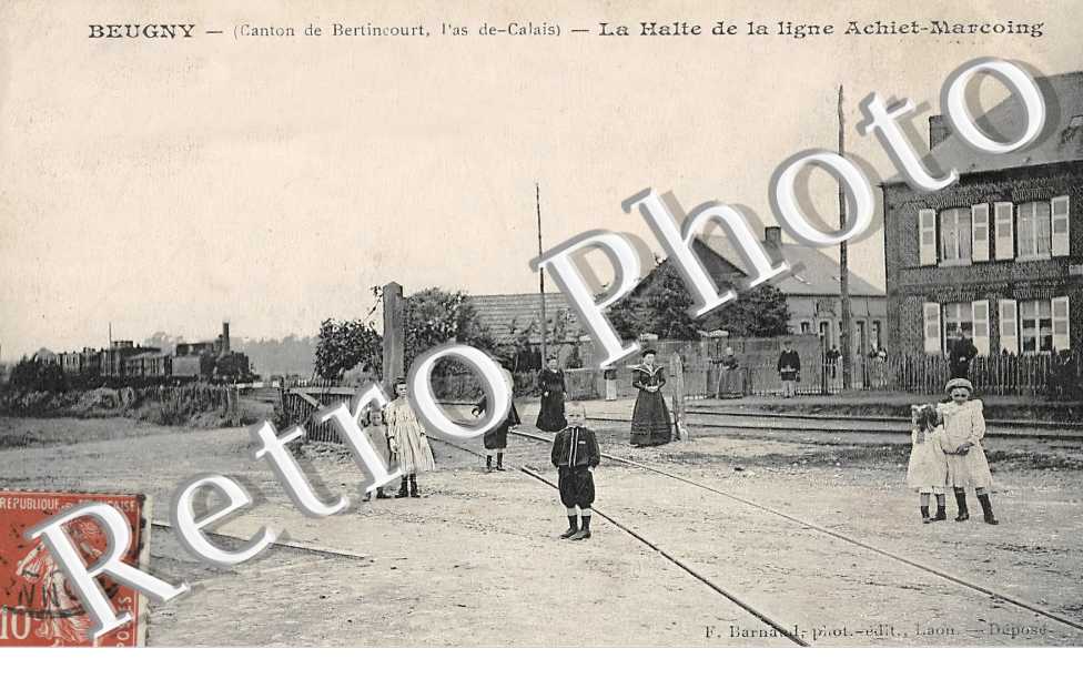 la halte de la ligne Achiet-Marcoing