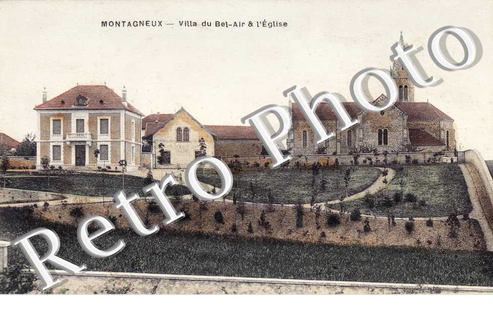 villa du Bel Air et l'église