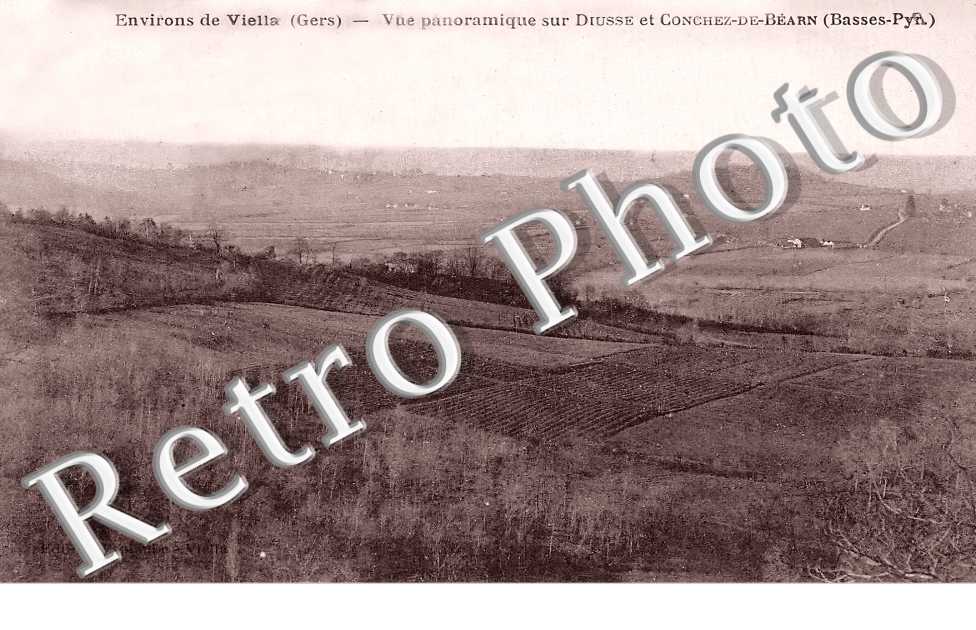 vue panoramique sur Diusse et Conchez-de-Béarn