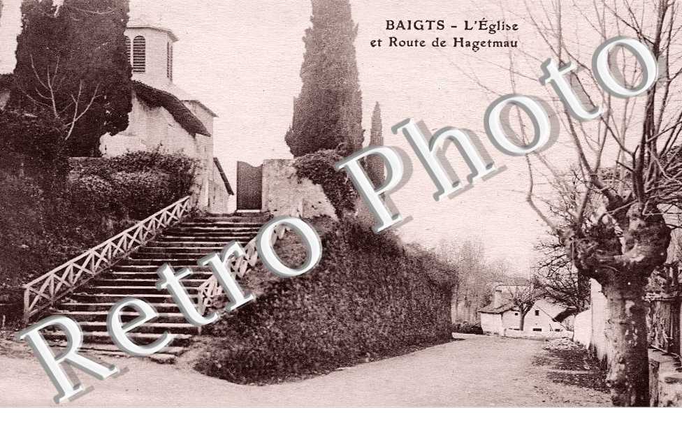 l'église et route de Hagetmau