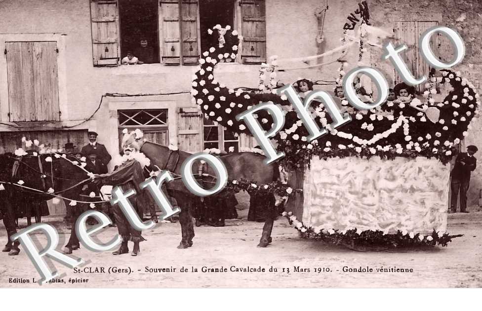 souvenir de lagrande cavalcade du 13 mars 1910. Gondole vénitienne