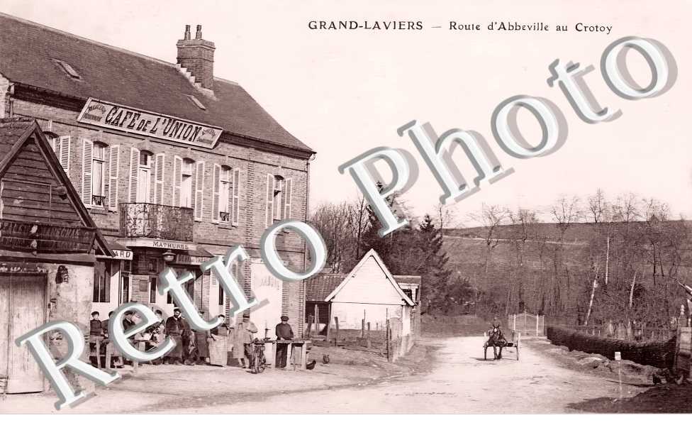 route d'Abbeville au Crotoy. Café de l'Union
