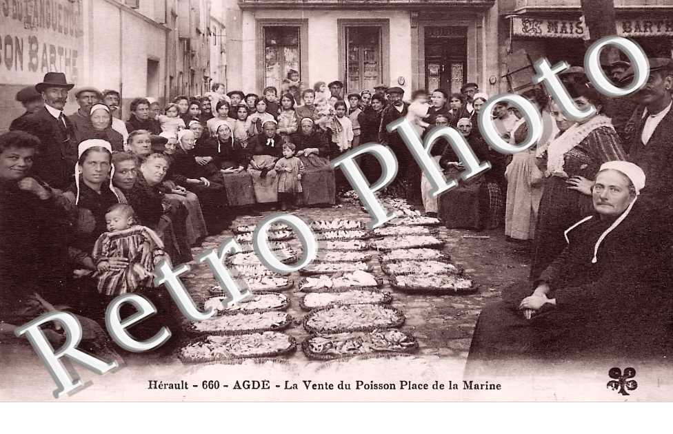 la vente du poisson place de la marine