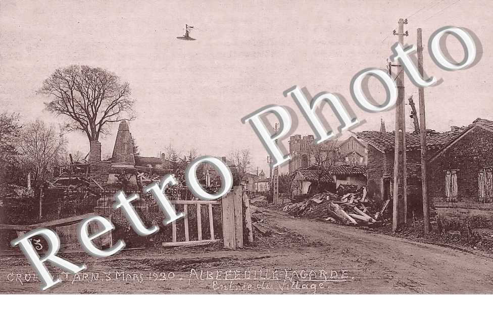 crue du Tarn 3 mars 1930. Entrée du village