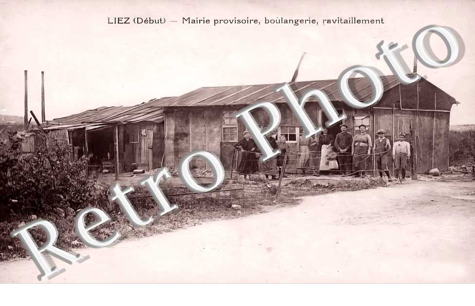 mairie provisoire, boulangerie, ravitaillement