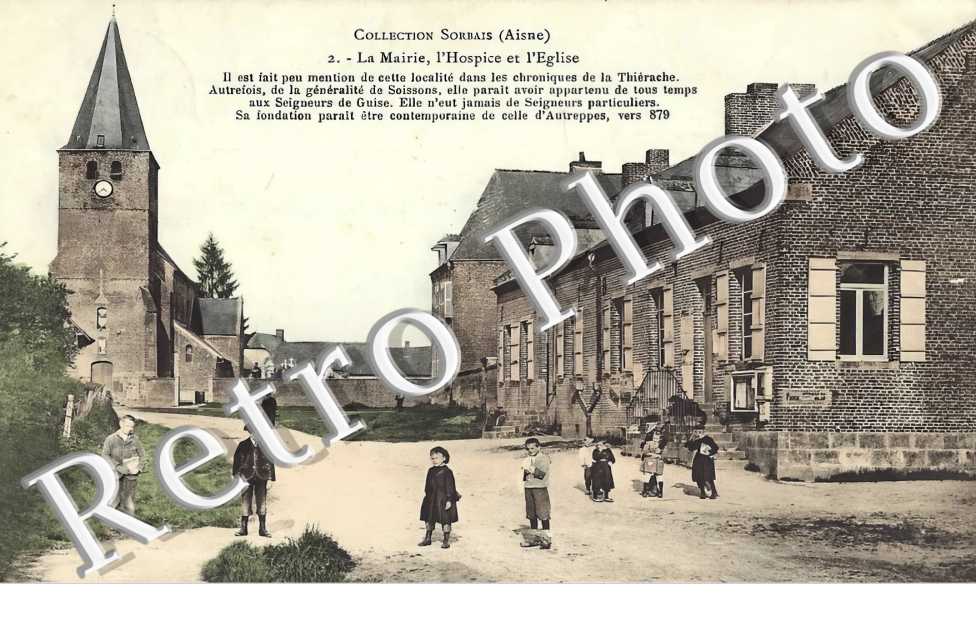 la Mairie, l'hospice et l'église
