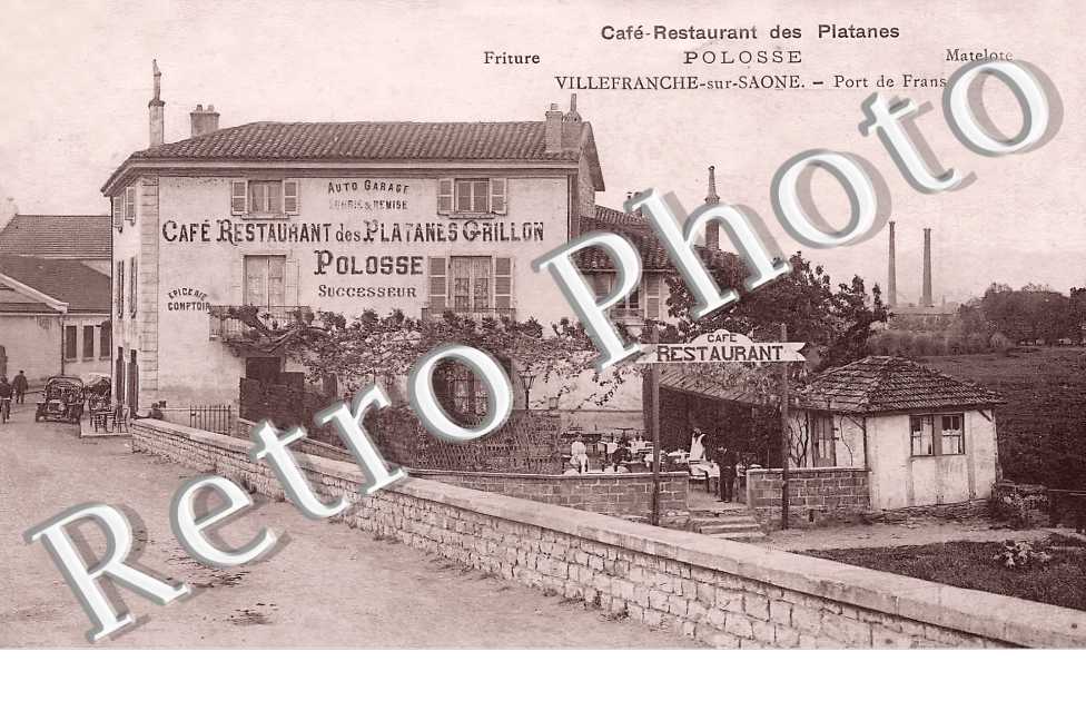 café Restaurant des Platanes. Port de Frans.