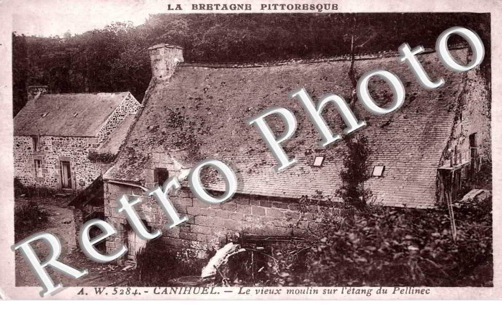 le vieux moulin sur l'étang de Pellinec