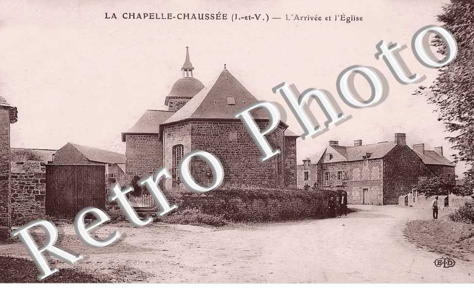l'arrivée et l'église.