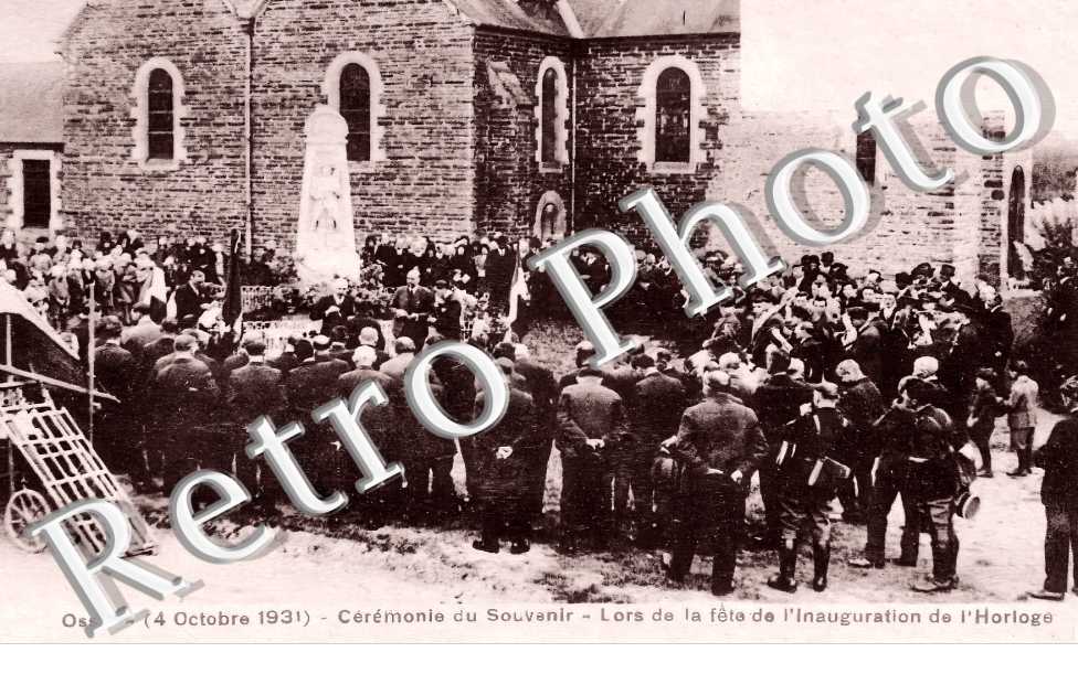 cérémonie du souvenir lors de la fête de l'inauguration de l'horloge (4 octobre 1931).