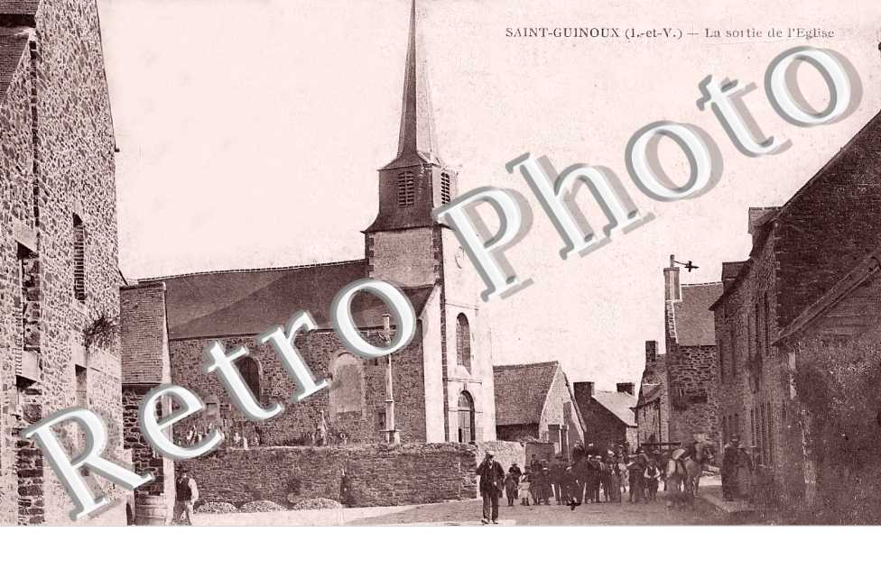 la sortie de l'église.