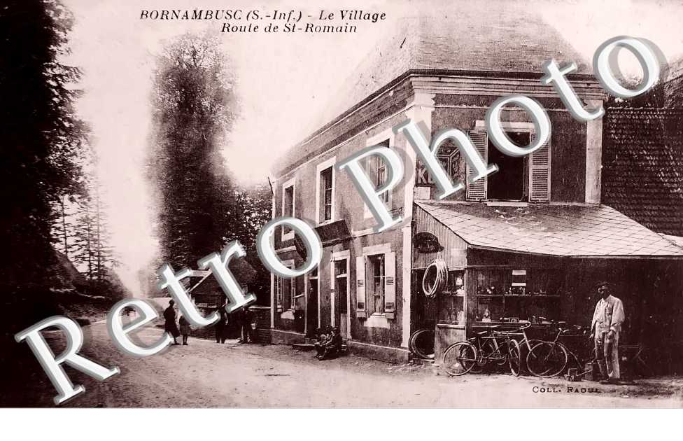 le village. Route de Saint-Romain