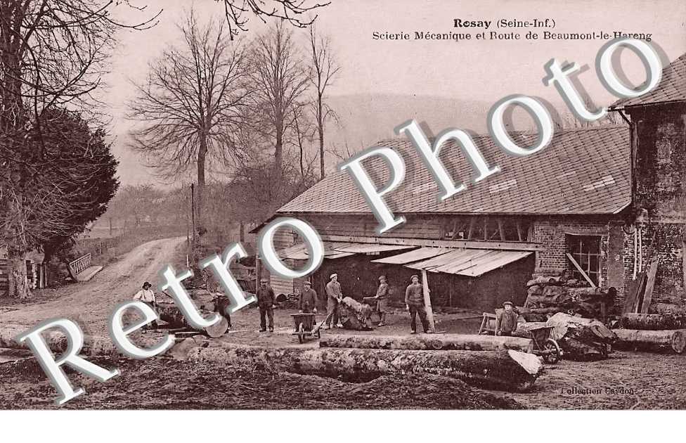 scierie mécanique et route de Beaumont-le-Hareng
