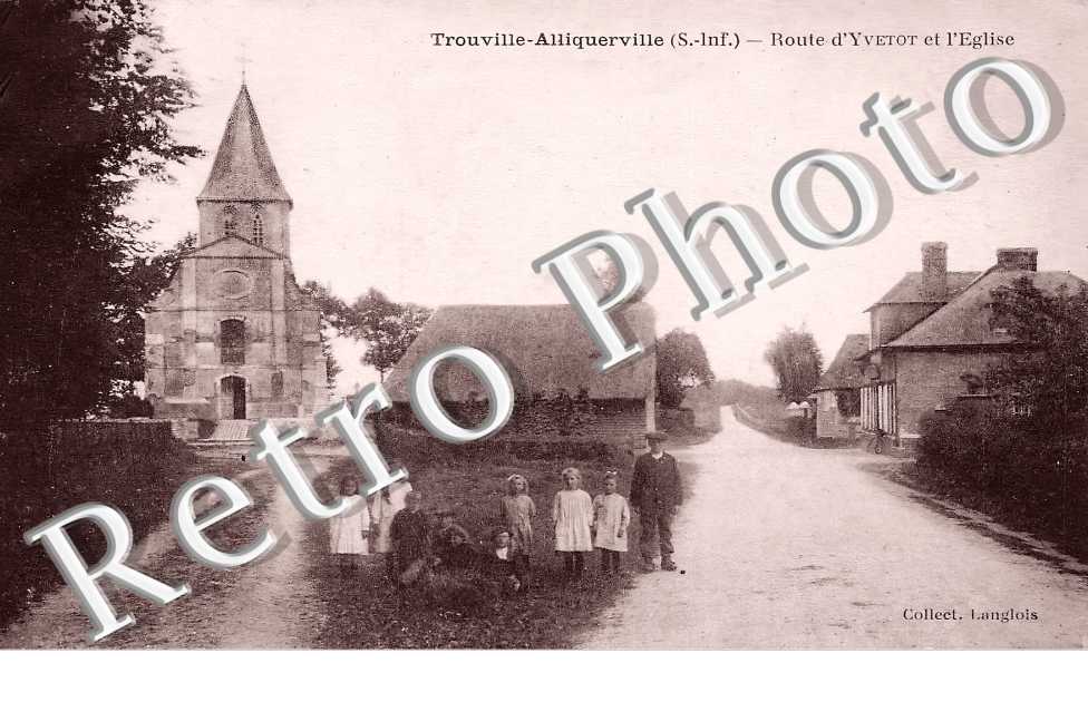 route d'Yvetot et l'église