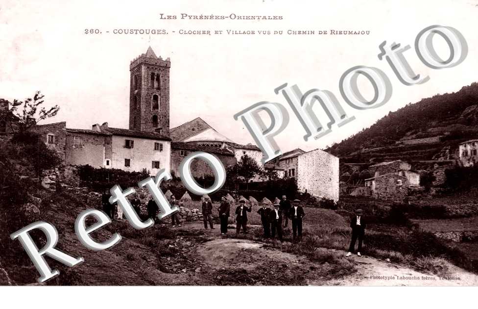 Clocher et village vus du chemin de Rieumajou