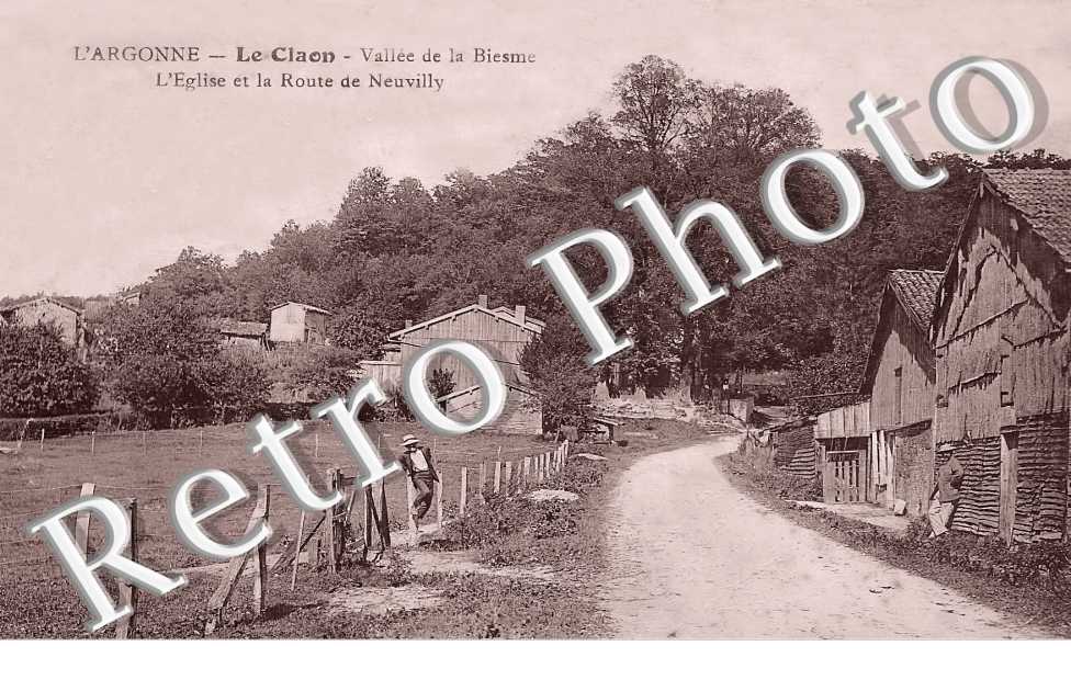 l'église et la route de Neuvilly
