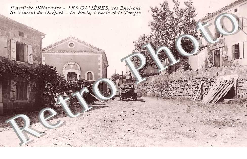 la poste, l'école et le temple