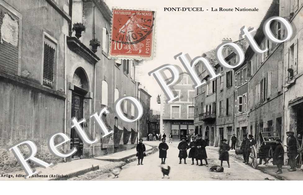 Pont d'Ucel. La route nationale