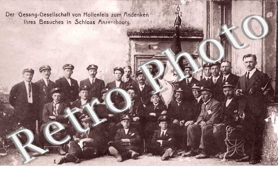 Der Gesang-Gesellschaft von Hollenfels zum Andenken ihres Besuches un schloss Ansembourg