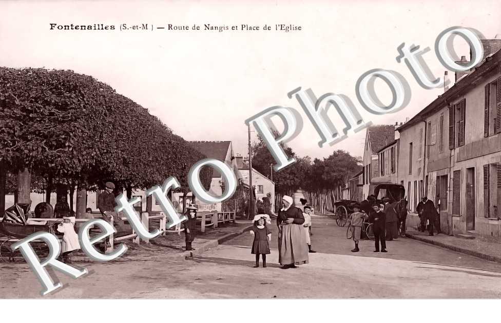 route de Nangis et place de l'église