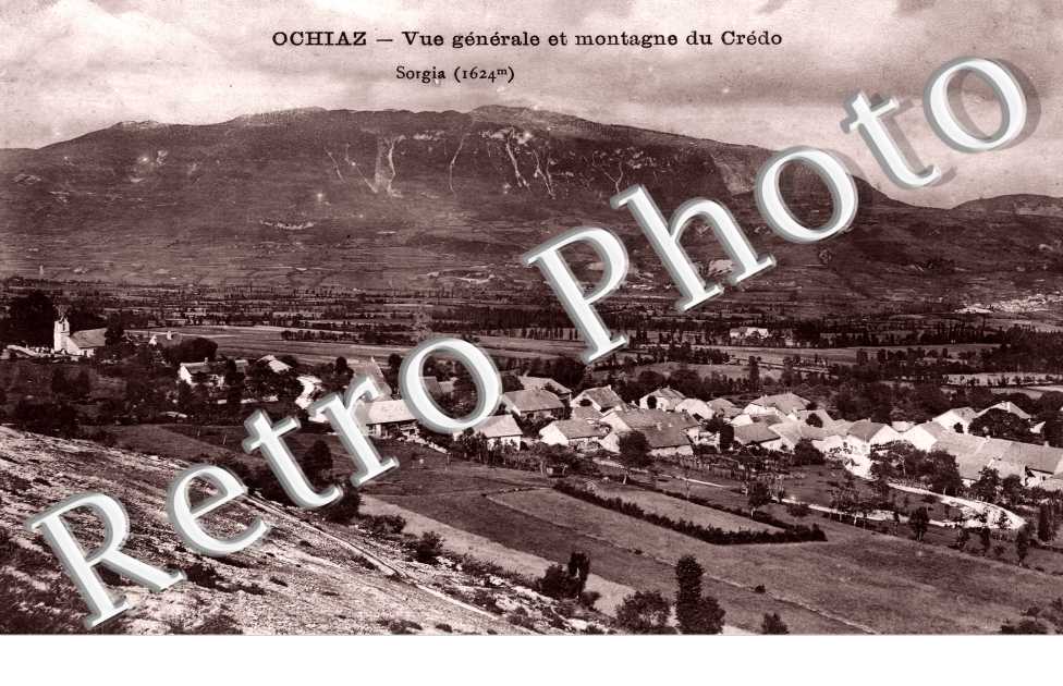 Ochiaz.Vue générale et montagne du Crédo. Sorgia (1624m).