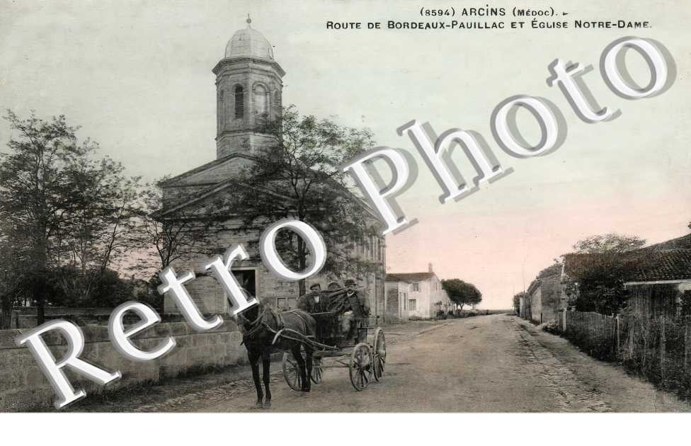 Route de Bordeaux-Pauillac et église Notre-Dame