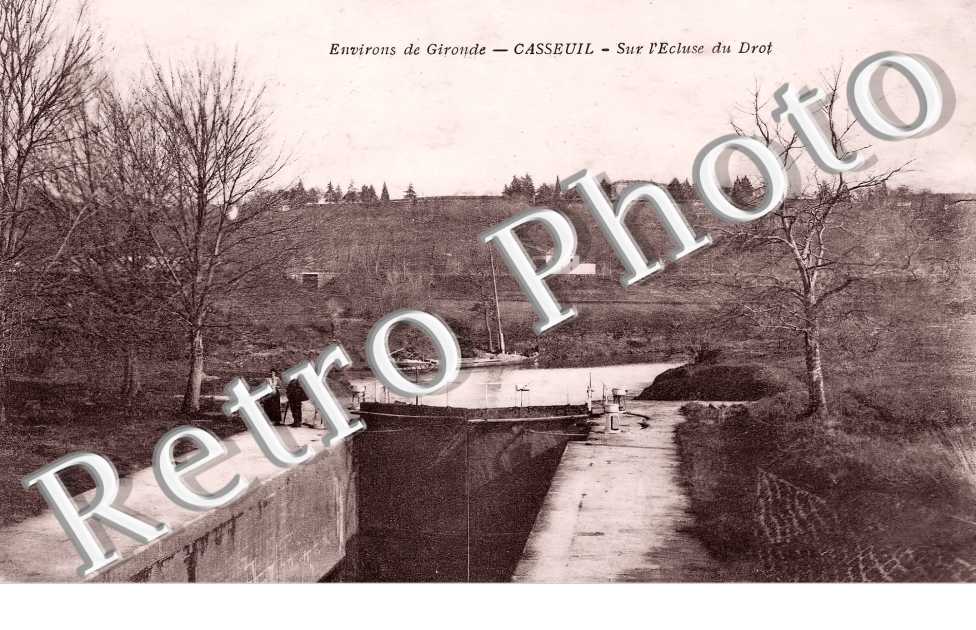 sur l'écluse du Drot