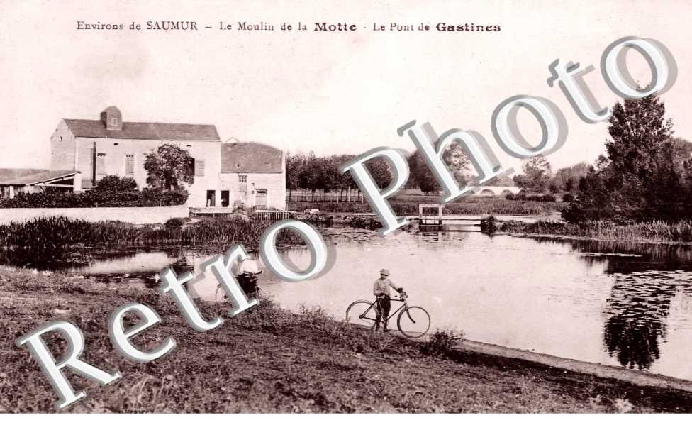 le moulin de la Motte. Le pont de Gastines