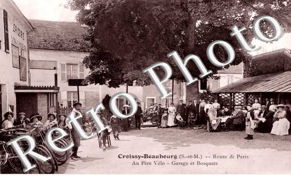 route de Paris. Au Père Vélo. Garage et Bosquets.