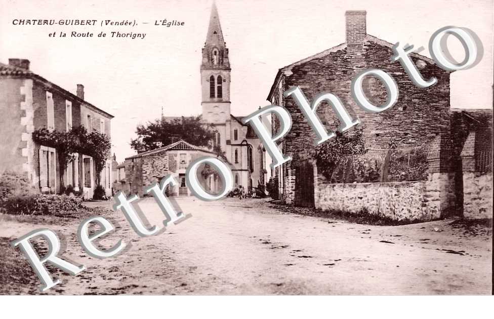 l'église et la route de Thorigny