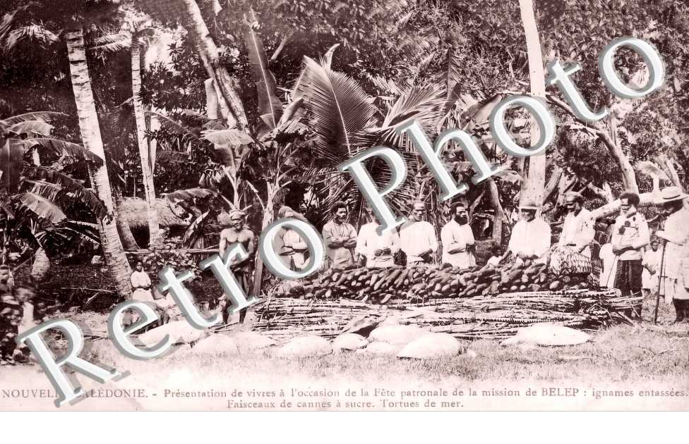 présentation de vivres à l'occasion de la Fête Patronale de la mission de Belep
