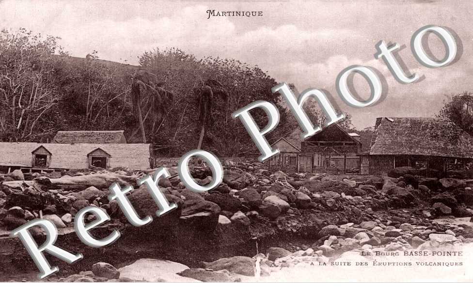 le bourg à la suite des éruptions volcaniques