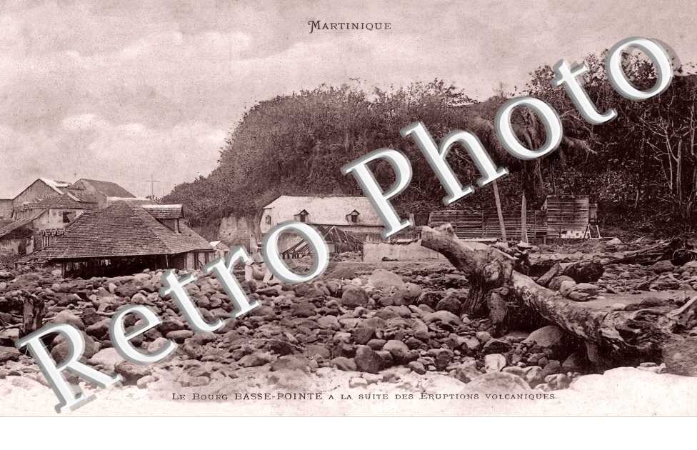 le bourg à la suite des éruptions volcaniques