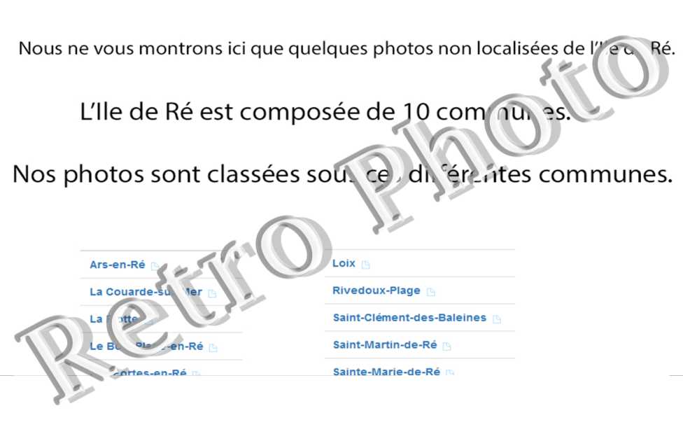 renvoi vers les localités de l'Ile de Ré