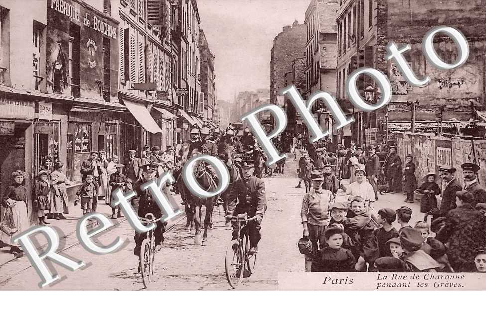 la rue de Charonne pendant les Grèves