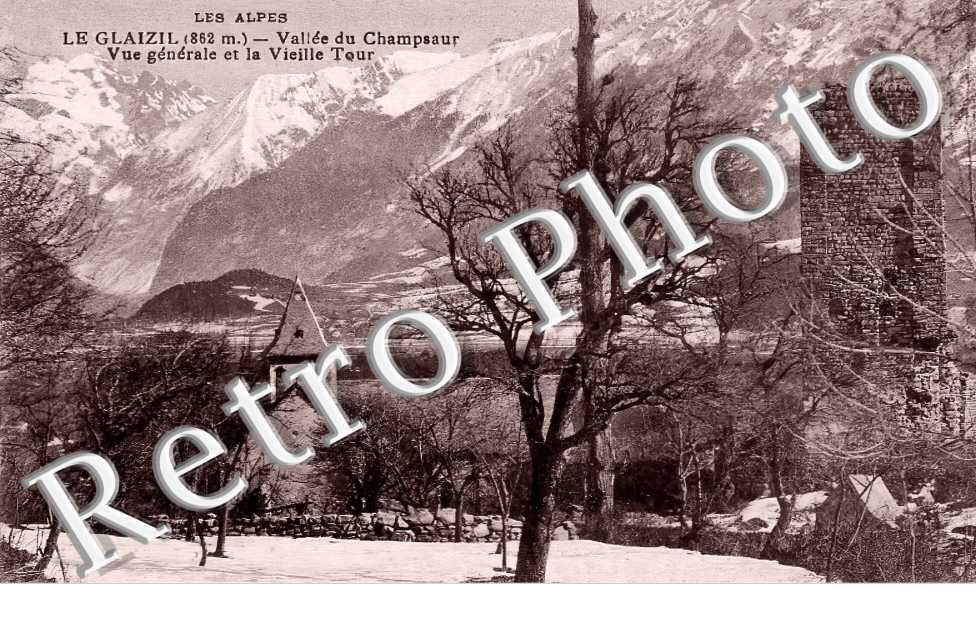 vallée du Champsaur. Vue générale et la Vieille tour