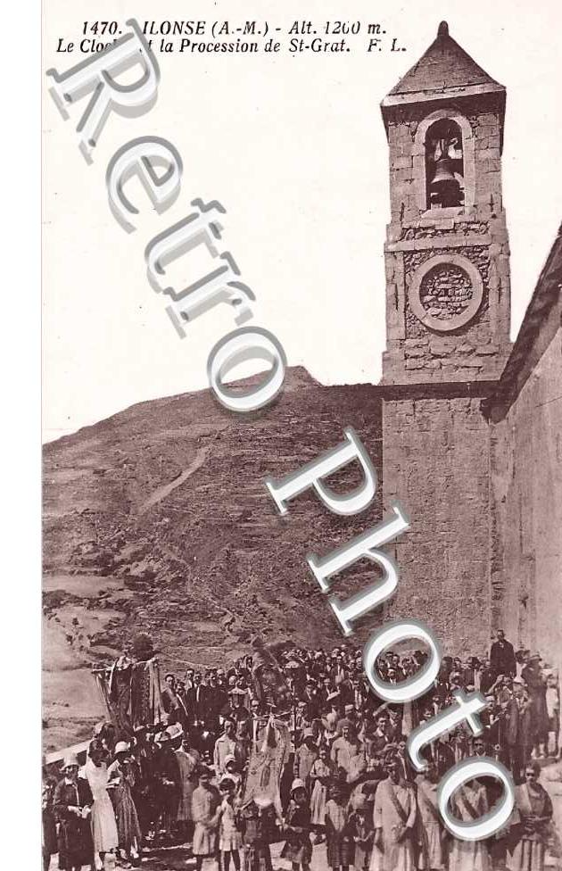 le clocher et la procession de Saint-Grat