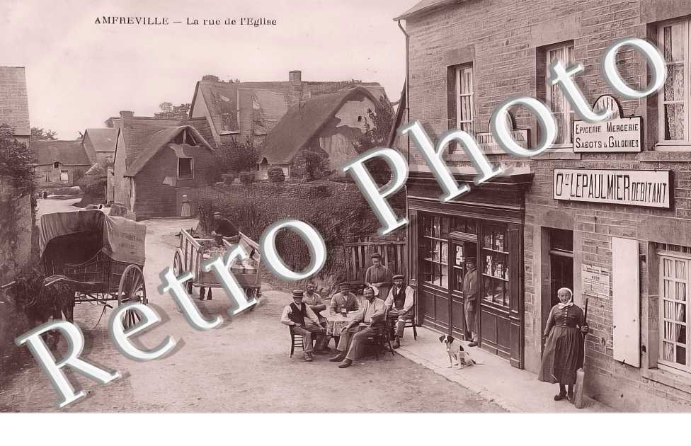 la rue de l'église. Lepaulmier débitant
