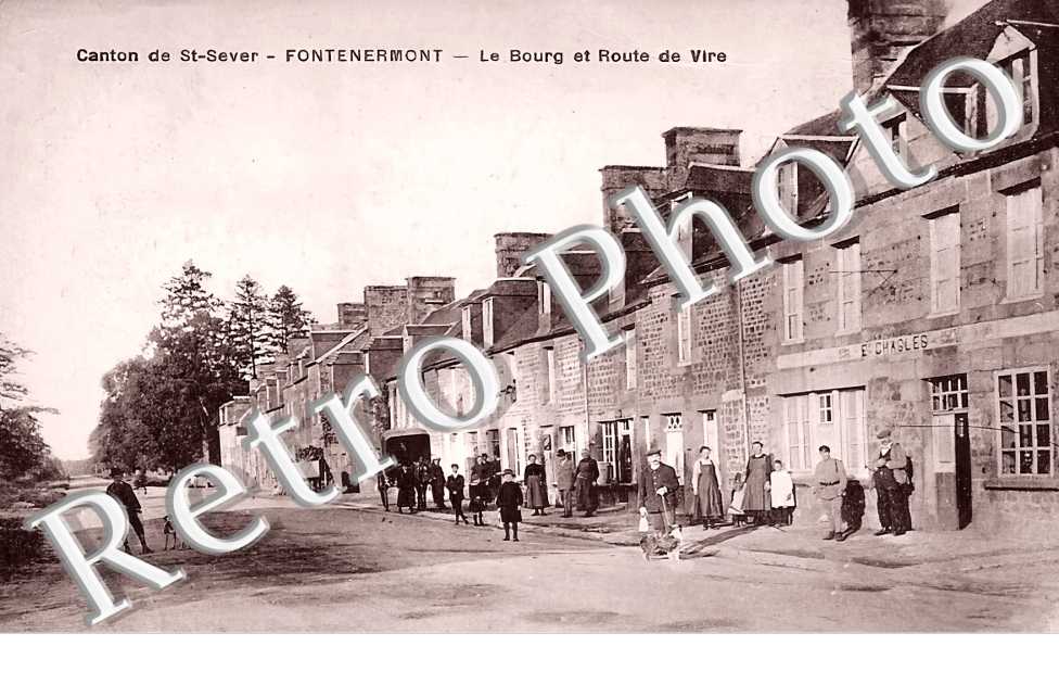 le bourg et route de Vire