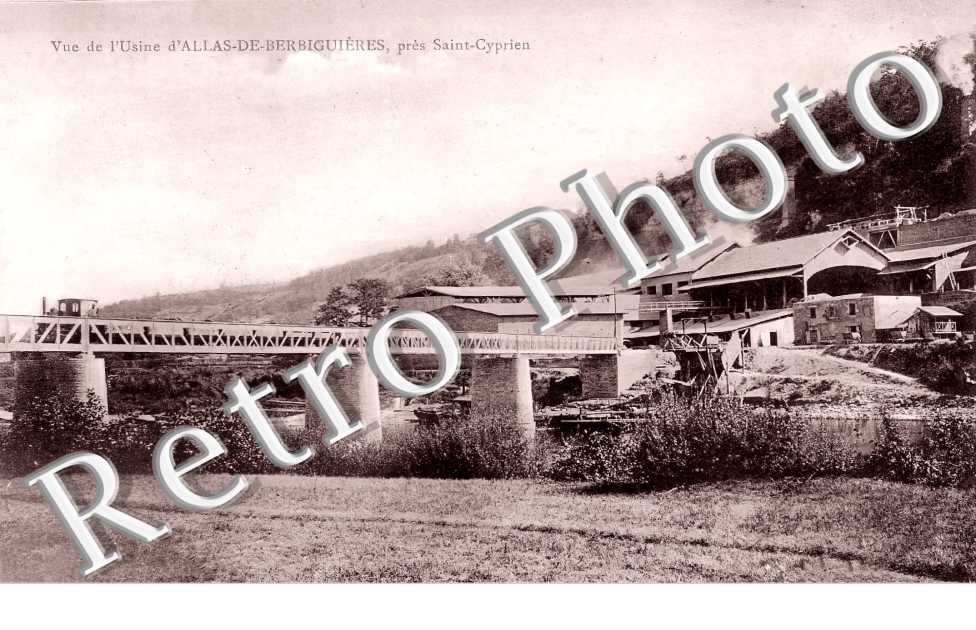 vue de l'usine d'Allas-de-Berbiguières