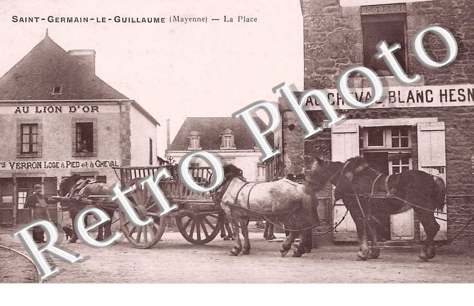 la Place. Au Lion d'Or. Au Cheval Blanc.