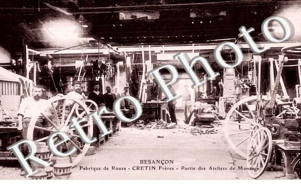 fabrique de roues. Cretin Frères. Partie des ateliers de montage.