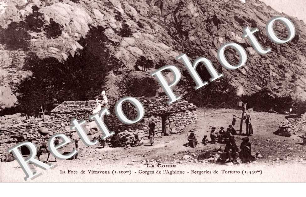 la Foce de Vizzavona. Gorges de l'Aghione. Bergeries de Tortetto