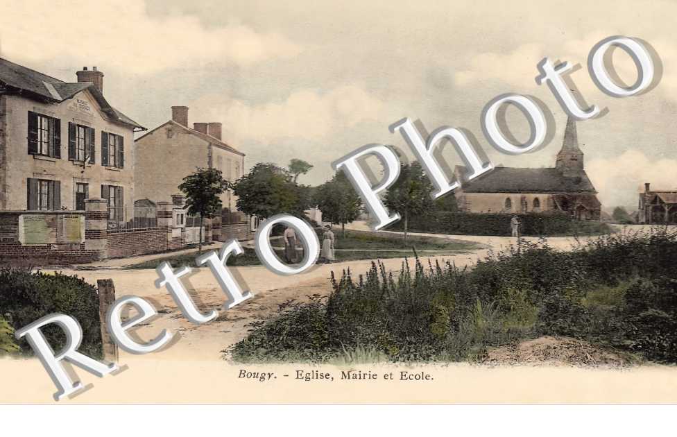 église, mairie et école