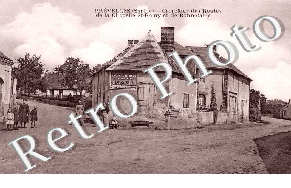 carrefour des routes de la Chapelle Saint-Rémy et de Bonnétable