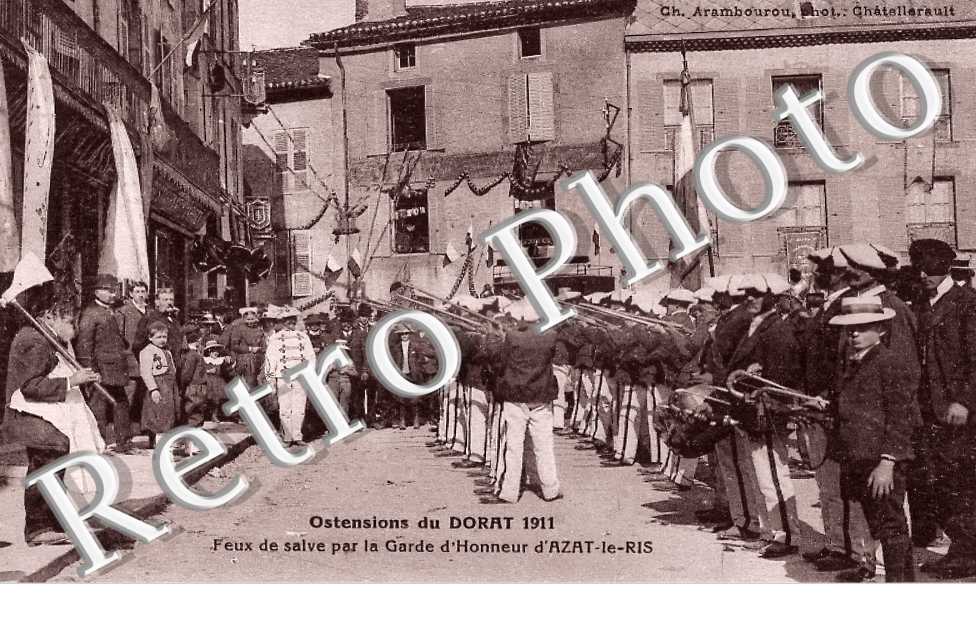 Ostensions du Dorat 1911.Feux de salve par la Garde d'Honneur d'Azat-le-Ris