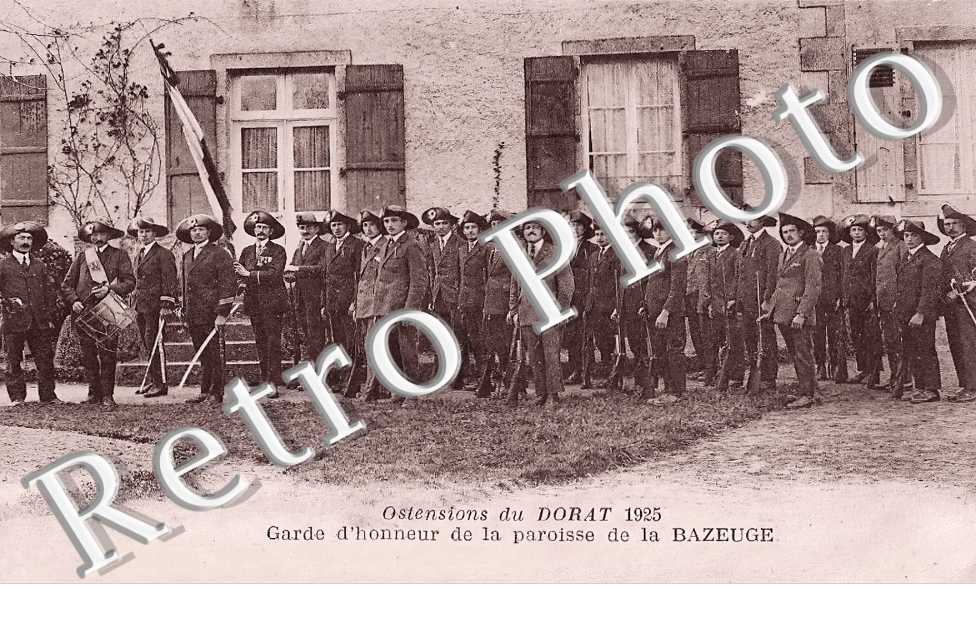 Ostensions du Dorat 1905. Garde d'honneur de la paroisse de la Bazeuge