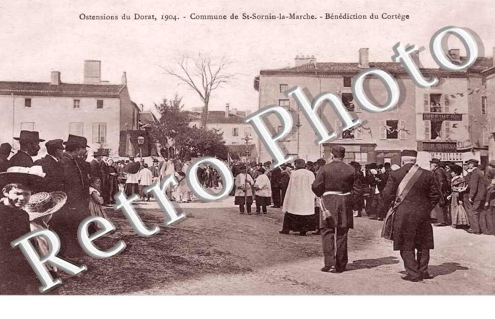 Ostensions du Dorat 1904. Bénédiction du cortège